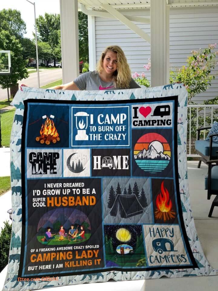 I Love Camping Quilt Blanket Great Customized Blanket Gifts For Birthday Christmas Thanksgiving