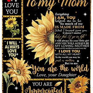 Sunflower To My Mom Quilt Blanket - Super King - Ettee