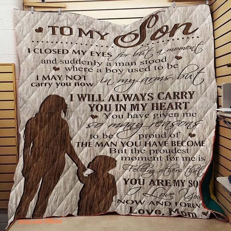 Family To My Son From Mom I Closed My Eyes For But A Moment Quilt Blanket Great Customized - Super King - Ettee