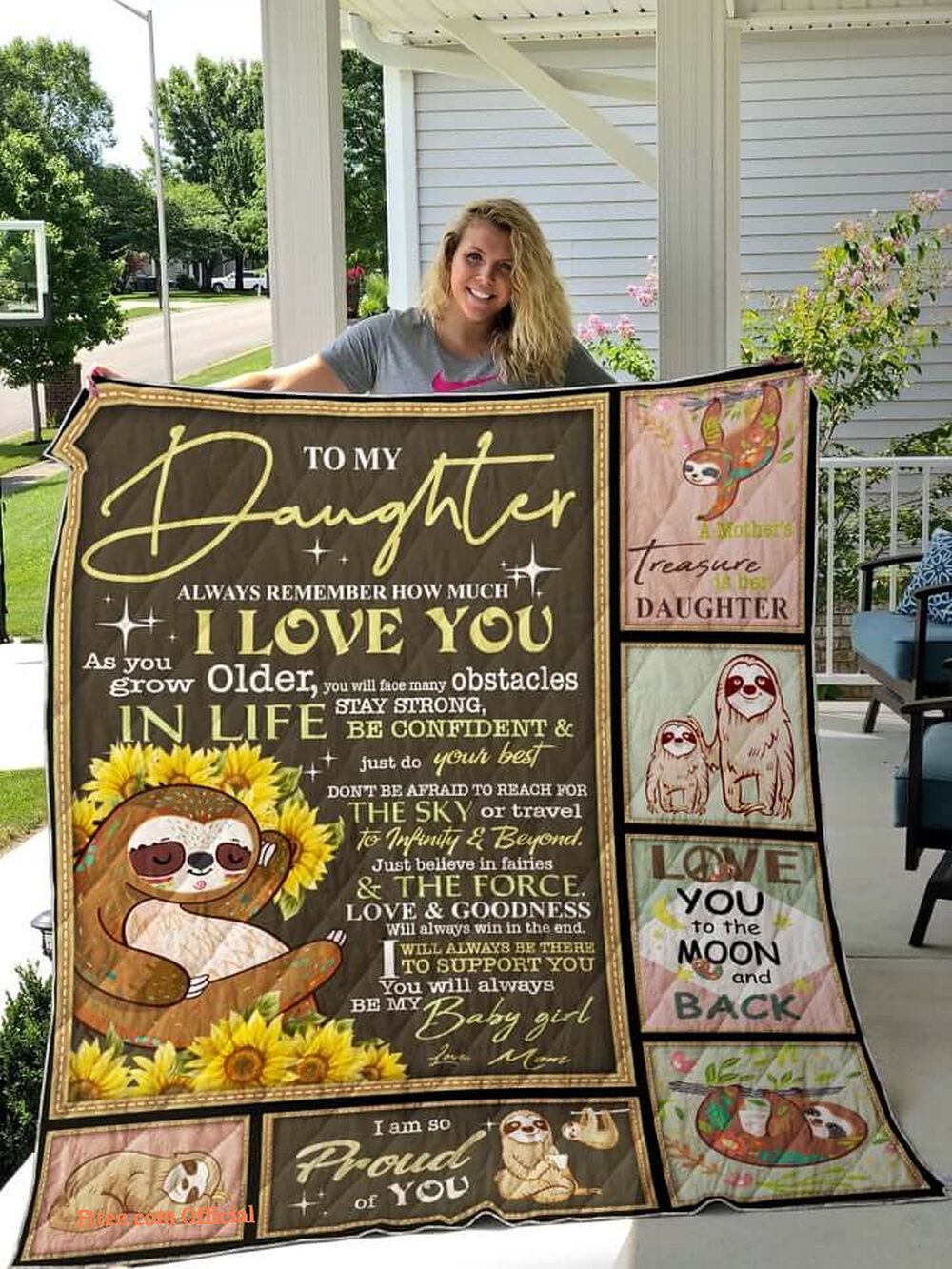 To My Mom Rose Throw Fleece Blanket Gift From Daughter Christmas Birthday Blanket - Ettee - Birthday