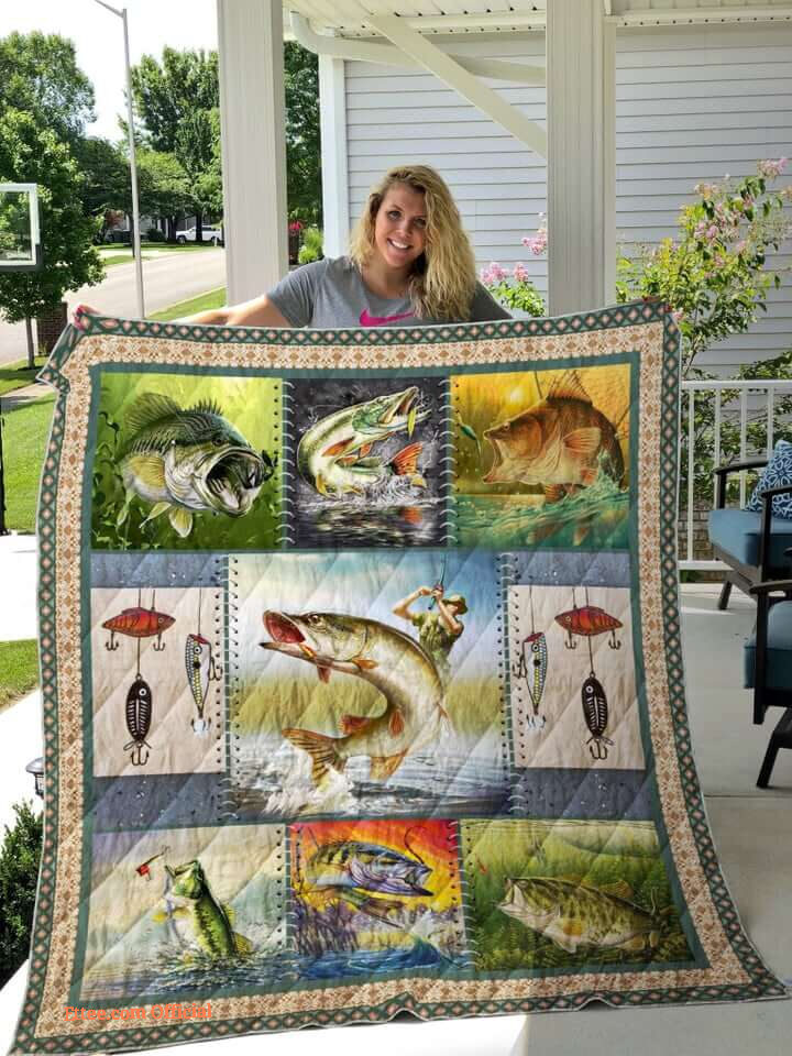 Fishing And Fisherman Quilt Blanket Great