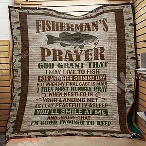 Fishing My Final Cast Is Made Quilt Blanket Great Gifts For Fishing Lover - Super King - Ettee