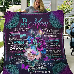 To My Mom Quilt Blanket Thank You For All The Special Little Things You Do Great Customized Blanket - Super King - Ettee