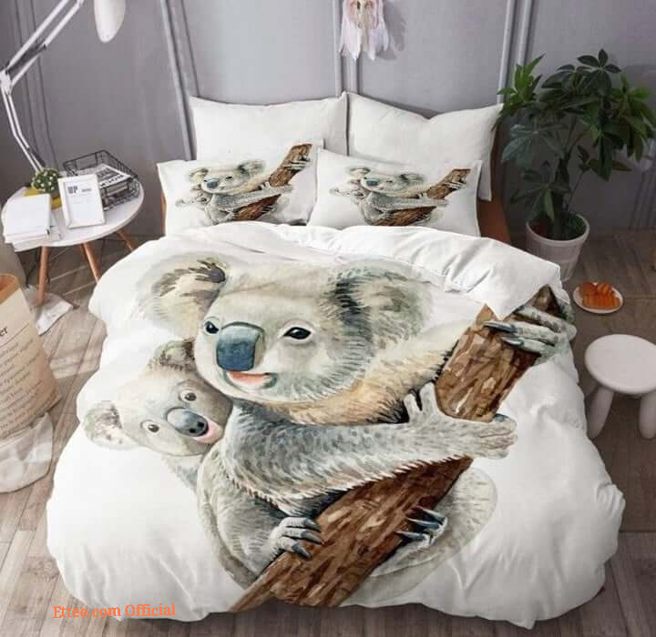 3D Dog Mom Paw Prints Cotton Bed Sheets - Comfortable and Stylish Bedding Sets for Dog Lovers