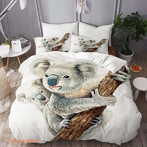 3D Dog Mom Paw Prints Cotton Bed Sheets - Comfortable and Stylish Bedding Sets for Dog Lovers - King - Ettee