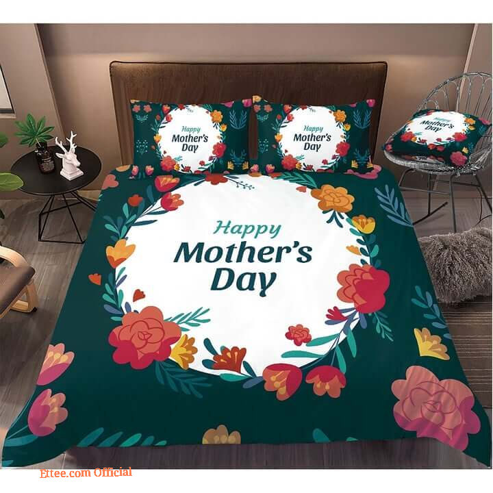 Happy Mother's Day Bedding Set Best Gift For Mom Bed Sheets Spread Comforter Duvet Cover Bedding Set
