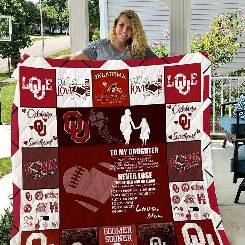 Oklahoma Sooners – To My Daughter – Love Mom Quilt Blanket - Super King - Ettee