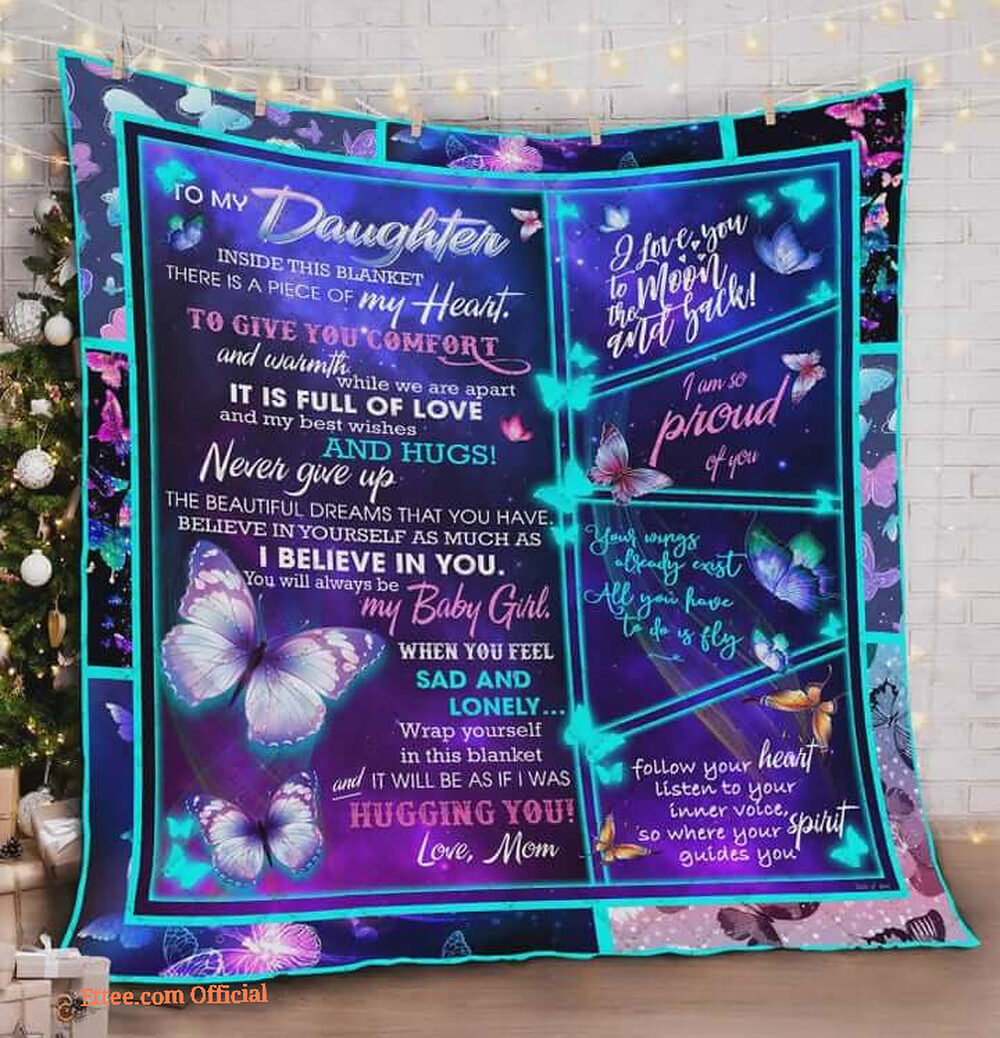 To My Mom Rose Throw Fleece Blanket Gift From Daughter Christmas Birthday Blanket To My Mom Rose Throw Fleece Blanket Gift From Daughter Christmas Birthday Blanket - Ettee - Birthday