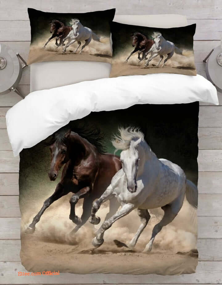 Horse Running Bedding Set Bed Sheets Spread Comforter Duvet Cover Bedding Sets