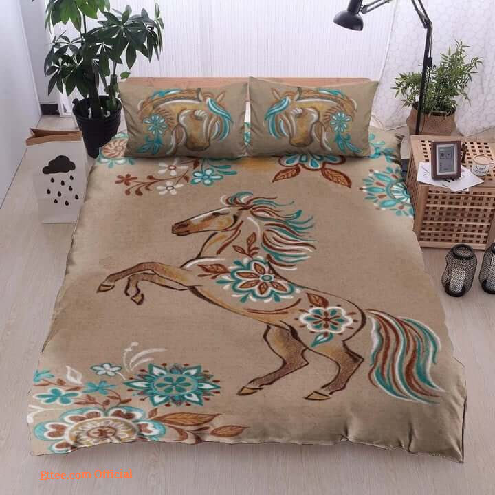 Horse Cotton Bed Sheets Spread Comforter Duvet Cover Bedding Sets