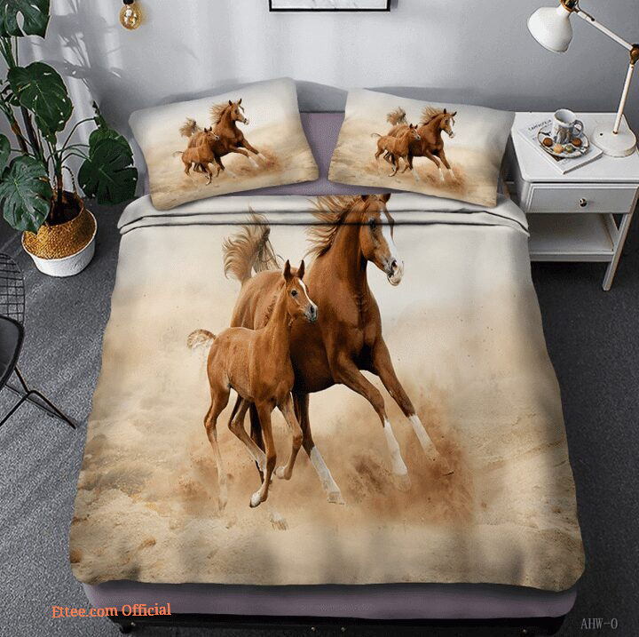 Horse And Baby Bed Sheets Duvet Cover Bedding Set Great Gifts