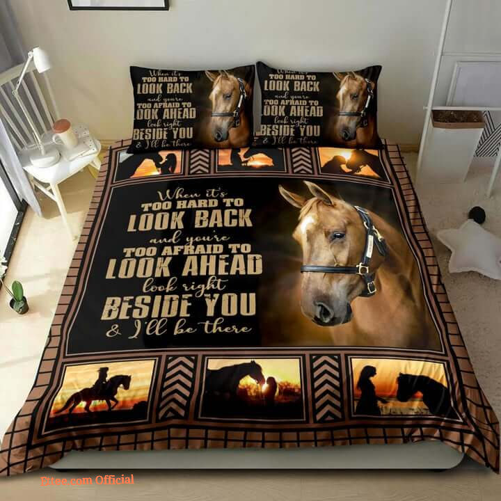 Beside You Horse Bed Sheets Spread Duvet Cover Bedding Set