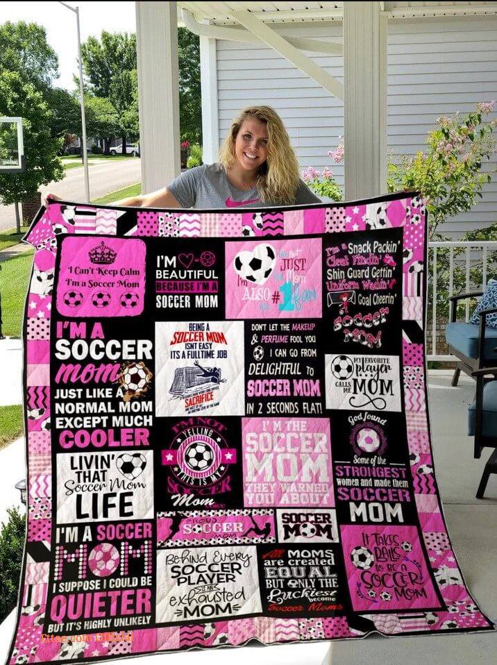 Soccer Mom Just Like Normal Mom Except Much Cooler Quilt Blanket Great Customized Blanket Gifts For Birthday Christmas Thanksgiving