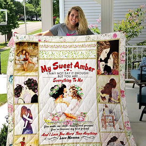 To My Daughter From Mom You Are Everything To Me Quilt Blanket Great - Super King - Ettee