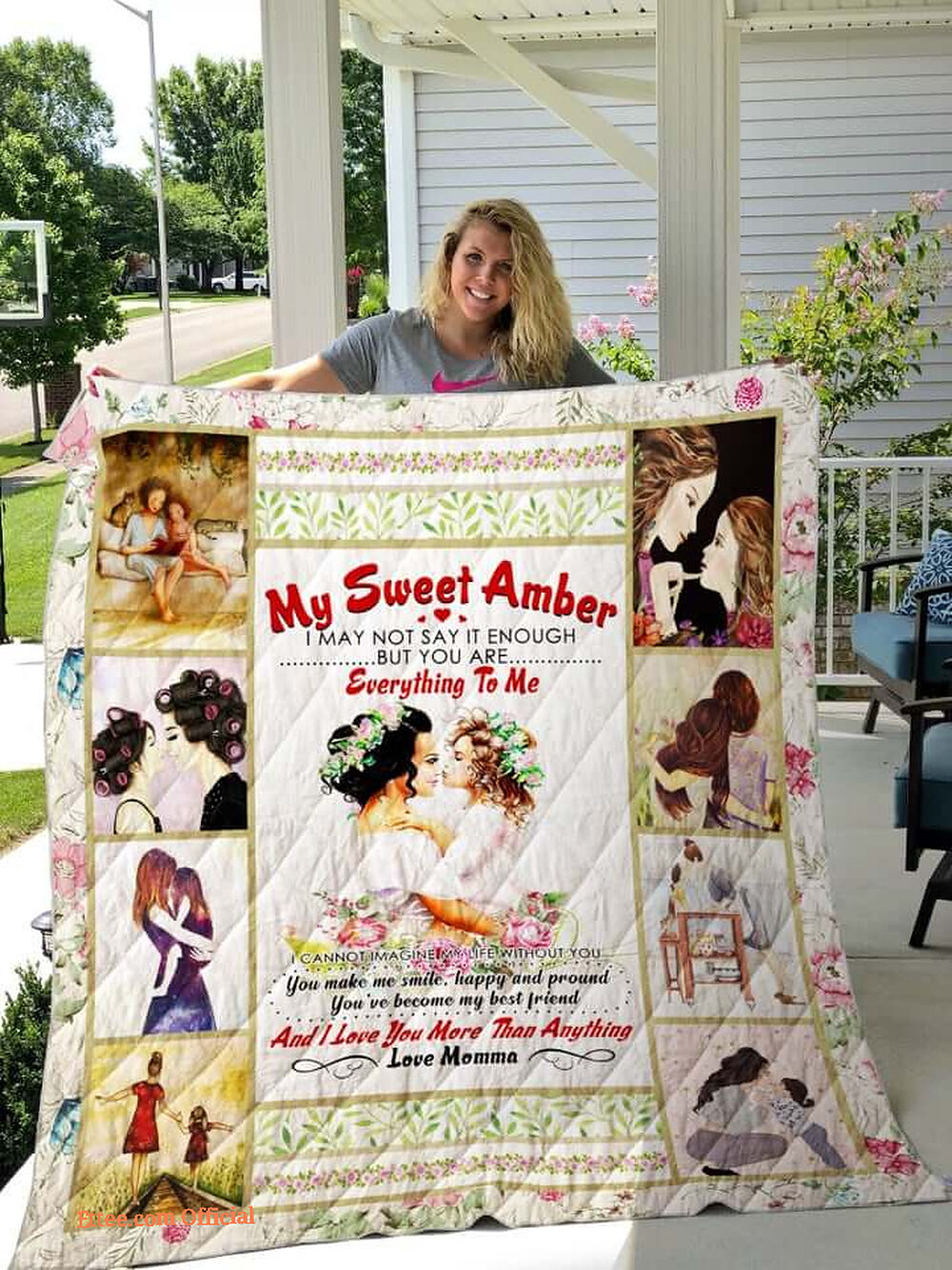 To My Mom Rose Throw Fleece Blanket Gift From Daughter Christmas Birthday Blanket To My Mom Rose Throw Fleece Blanket Gift From Daughter Christmas Birthday Blanket - Ettee - Birthday