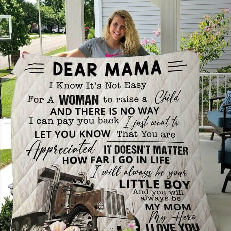 To My Mom Blanket From Son Gifts For Mother My Mom My Hero Car Flower Quilt Blanket Great - Super King - Ettee