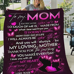 To My Mom Quilt Blanket From Daughter I Love You With All My Heart Quilt Blanket Great - Super King - Ettee