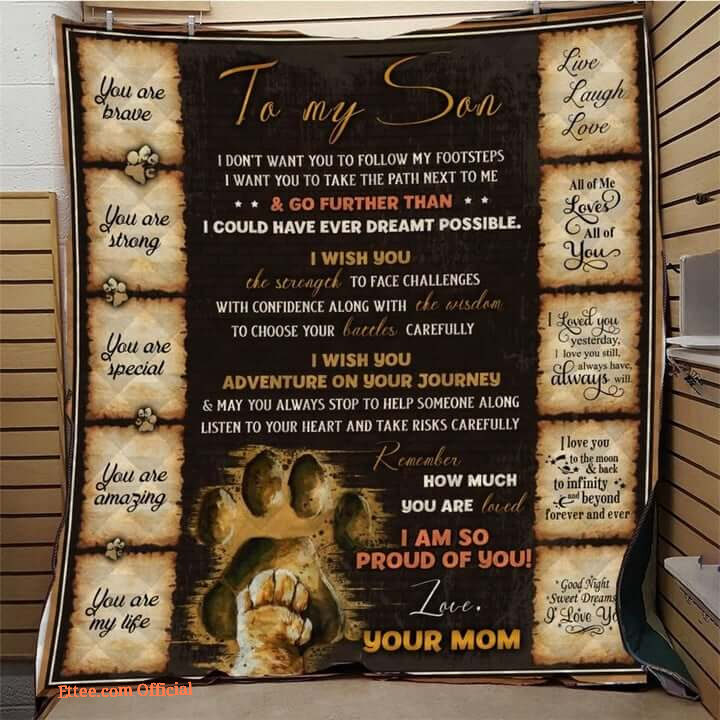 To My Son Quilt Blanket From Mom I Am So Proud Of You Great