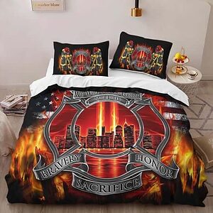 Proud Firefighter Bedding Set - Ettee - bravery