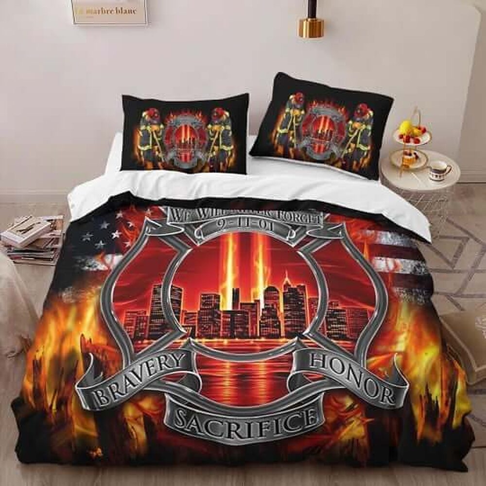 Proud Firefighter Bedding Set - Ettee - bravery