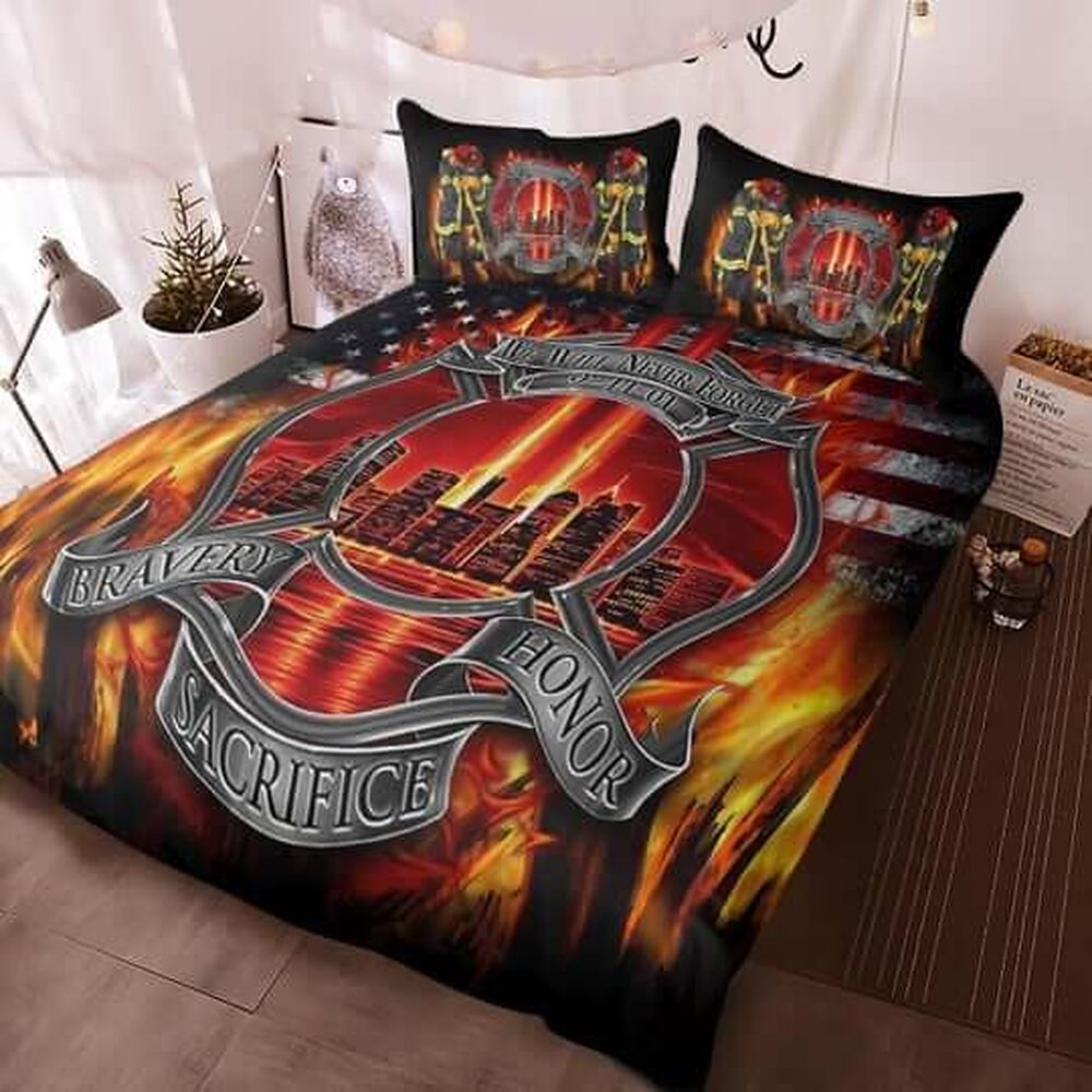 Proud Firefighter Bedding Set - Ettee - bravery