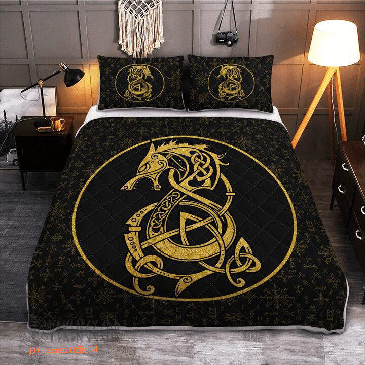 Fenrir Viking - Viking Quilt Bedding Set