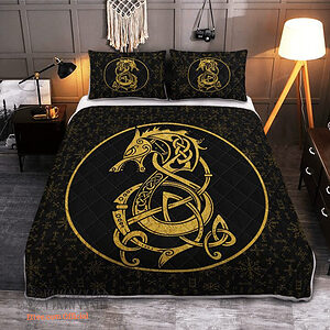 Fenrir Viking - Viking Quilt Bedding Set - King - Ettee