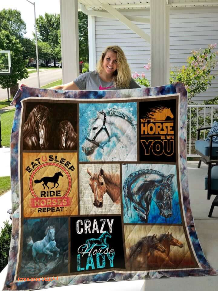 May The Horse Be With You Quilt Blanket Great Customized Blanket Gifts For Birthday Christmas Thanksgiving