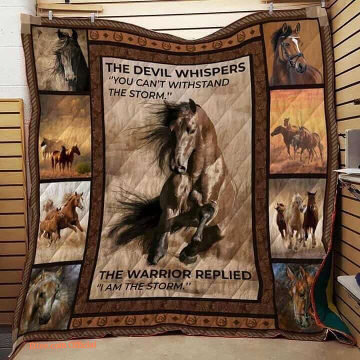 Horse Is The Storm Quilt Blanket Great Customized Blanket Gifts For Birthday Christmas Thanksgiving