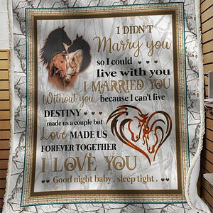 Horse Husband And Wife Love Made Us Forever Together Quilt Blanket Great - Super King - Ettee