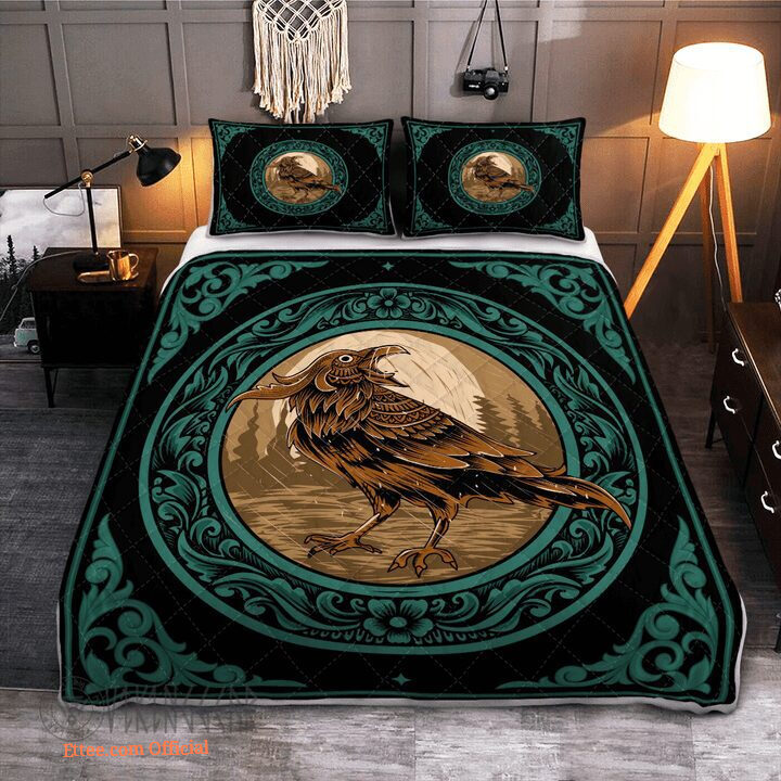 Raven Viking - Viking Quilt Bedding Set