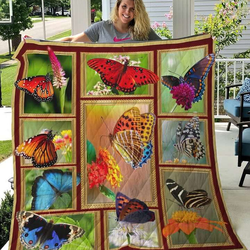 Beautiful Butterfly Quilt Blanket Great For Birthday Christmas Thanksgiving Perfect Gifts For Butterfly Lover