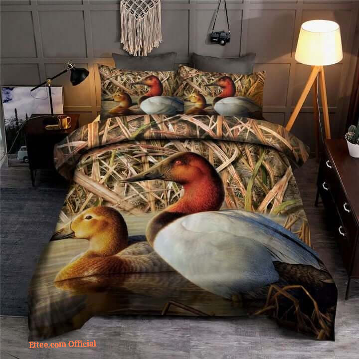 Hunting Duck Art Cotton Bed Sheets Spread Comforter Bedding Sets