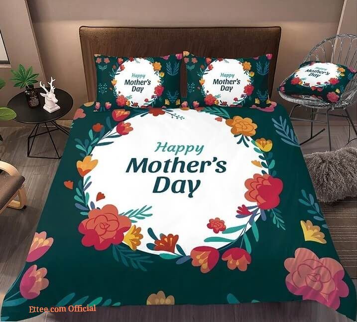 Happy Mother's Day Bedding Set Best Gift For Mom Bed Sheets Spread Comforter Bedding Sets