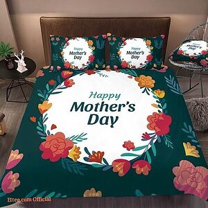 Happy Mother's Day Bedding Set Best Gift For Mom Bed Sheets Spread Comforter Bedding Sets - King - Ettee