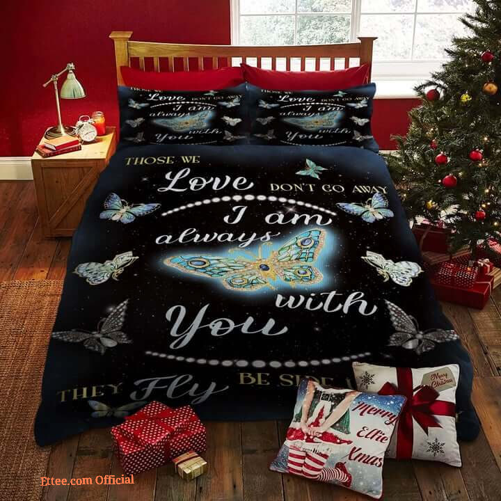 3D Butterfly I Am Always With You Cotton Bed Sheets Spread Comforter Bedding Sets