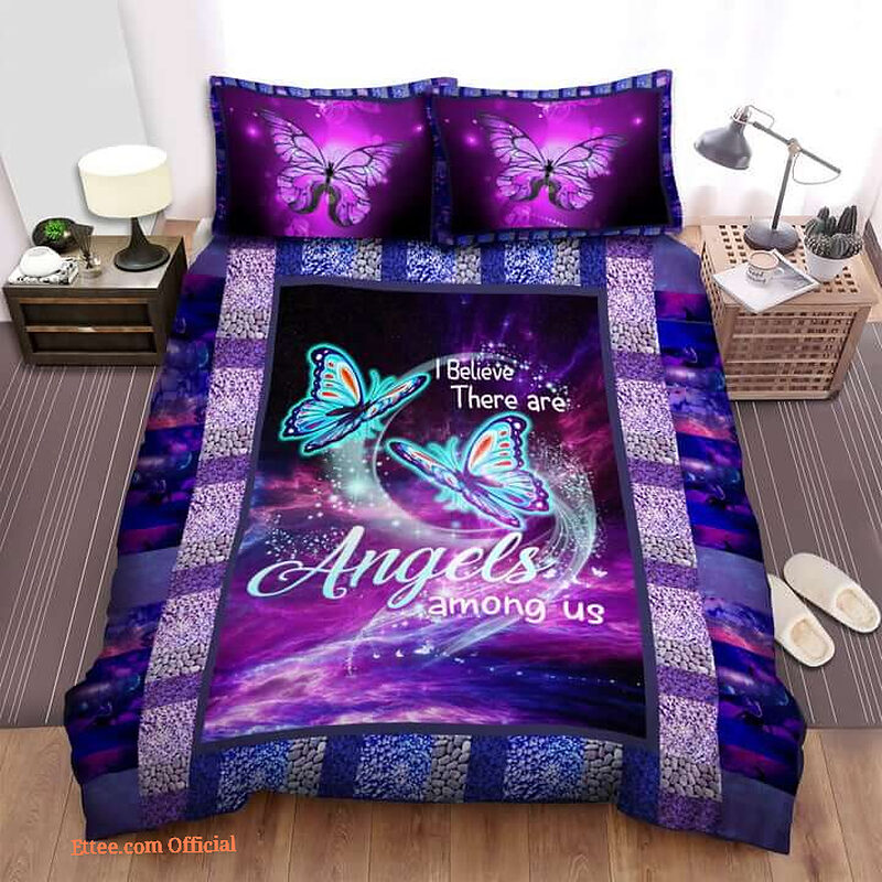 Butterfly Angels Among Us Bed Sheets Spread Bedding Sets - King - Ettee