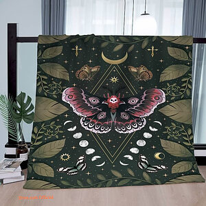 Moon Phase Sherpa Blanket: The Ultimate Gift for Mother, Grandma, and Grandpa - Super King - Ettee