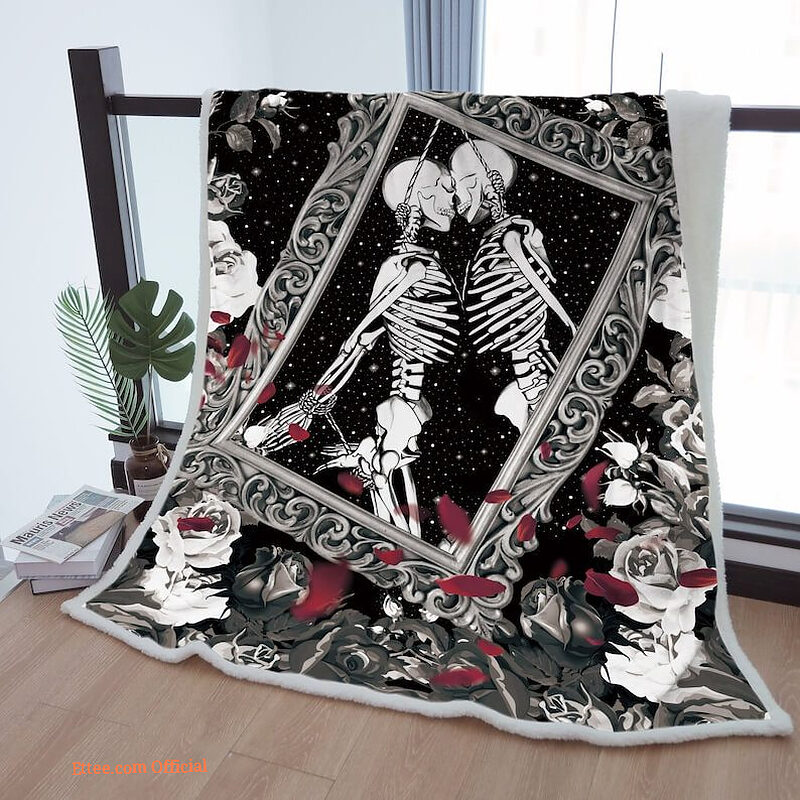Sherpa Blanket Lover Throw Rose Blanket To Mother Grandma Grandpa Gift - Super King - Ettee