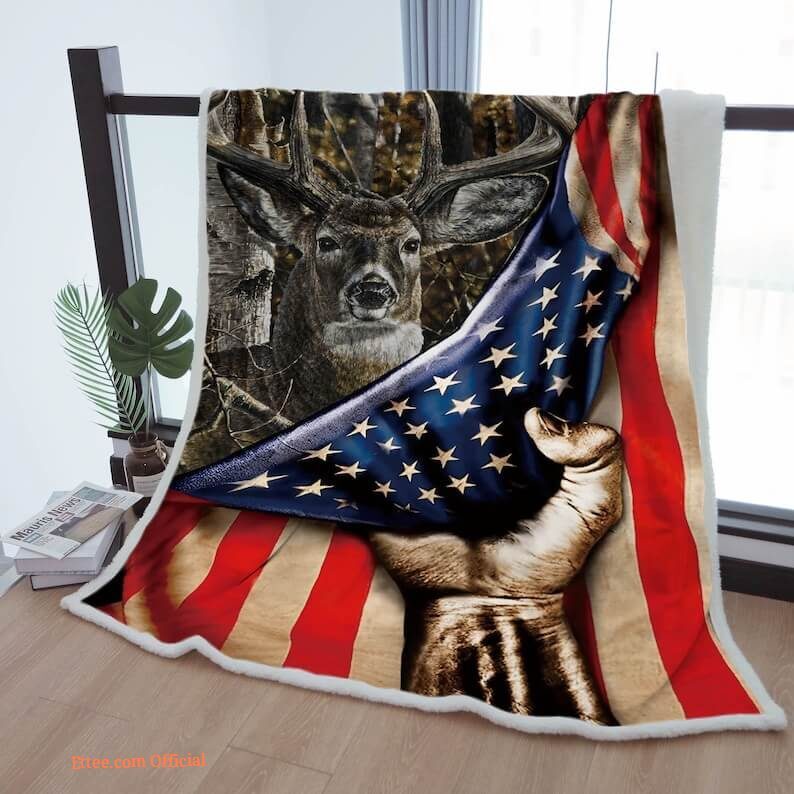 Sherpa Blanket Deer Throw Blanket To Mother Grandma Grandpa Gift2