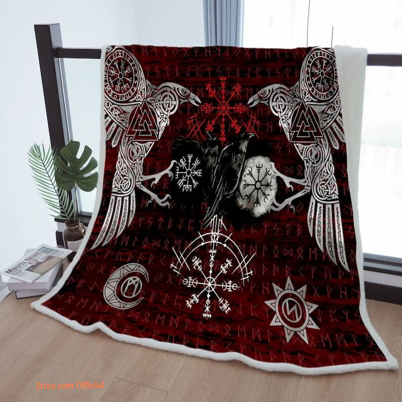 Sherpa Blanket Viking Prayer Vintage Throw Blanket To Mother Grandma Grandpa Gift