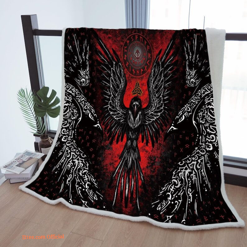 Sherpa Blanket Viking Prayer Vintage Throw - Perfect Gift for Mother, Grandma, and Grandpa