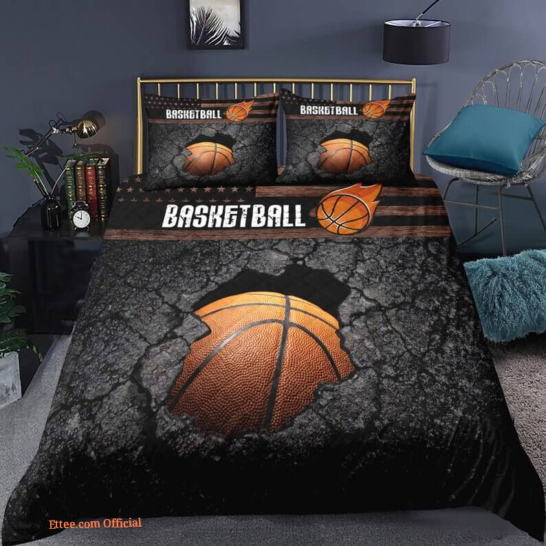 Basketball Sports 3pcs Comforter set Room Decor Bedding set Quilt For Kids Adult Teens Bedroom