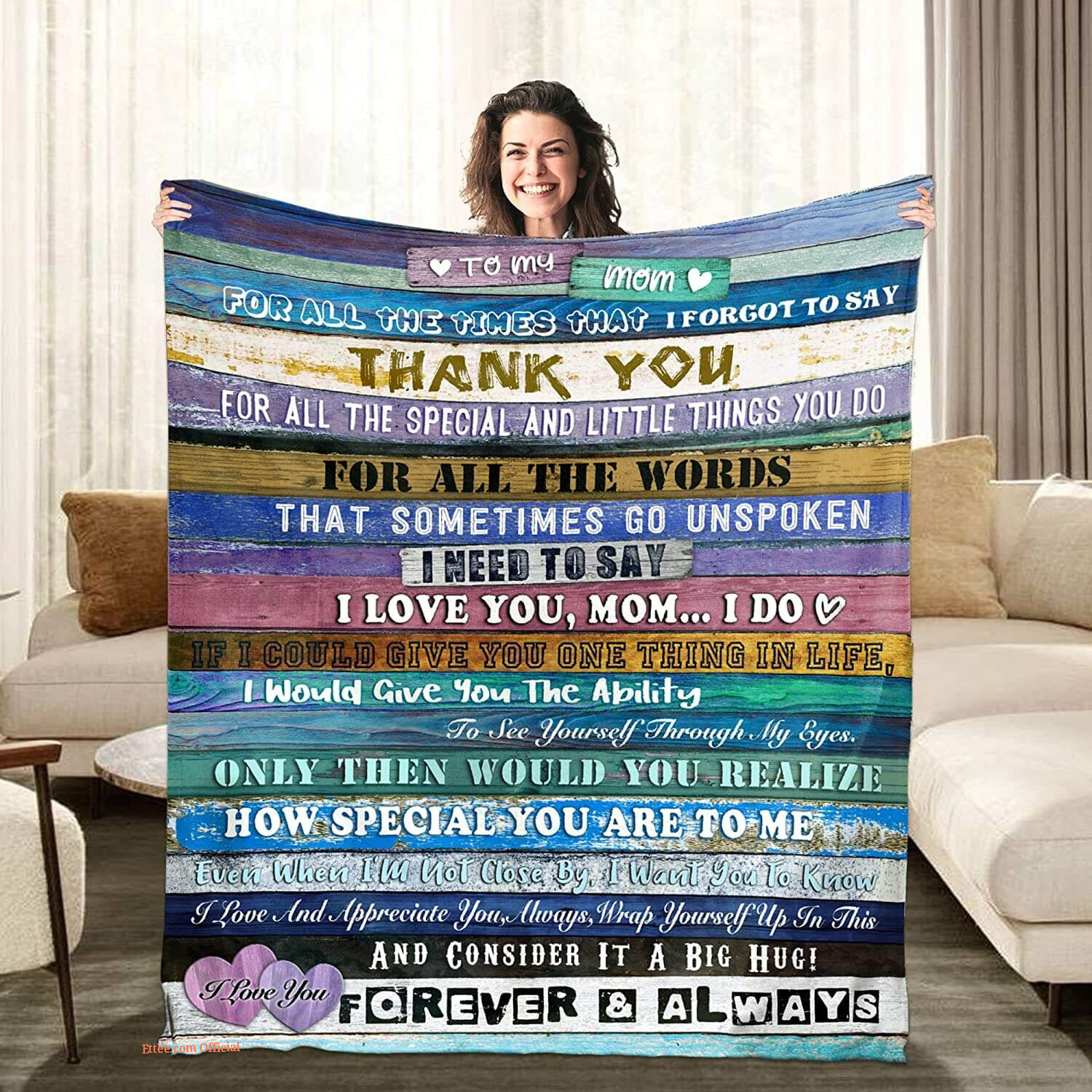 To My Mom Rose Throw Fleece Blanket Gift From Daughter Christmas Birthday Blanket To My Mom Rose Throw Fleece Blanket Gift From Daughter Christmas Birthday Blanket - Ettee - Birthday