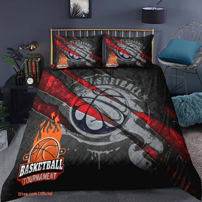 Basketball Sports 3-Piece Comforter Set for Kids, Teens, and Adults - Room Decor Bedding Quilt - Perfect Gift for Basketball Fans