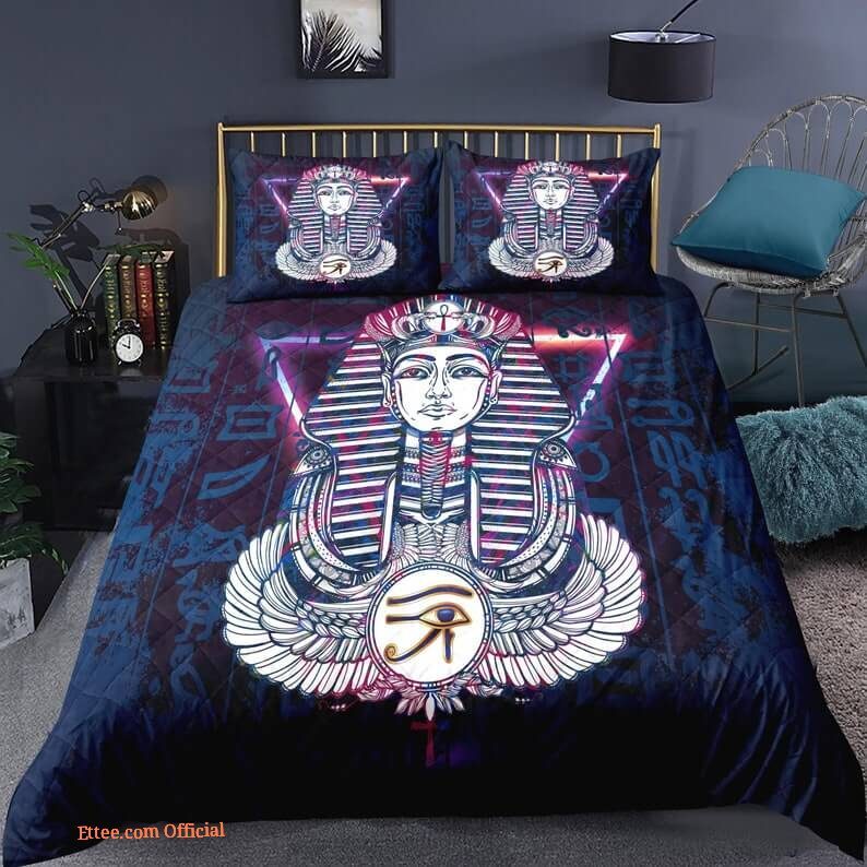Egyptian Script 3pcs Comforter set Ancient Egypt Pyramids Cozy Bedding set Quilt For Bedroom
