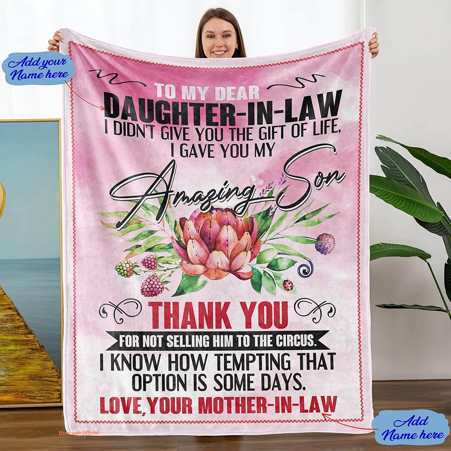 To My Mom Rose Throw Fleece Blanket Gift From Daughter Christmas Birthday Blanket To My Mom Rose Throw Fleece Blanket Gift From Daughter Christmas Birthday Blanket - Ettee - Birthday