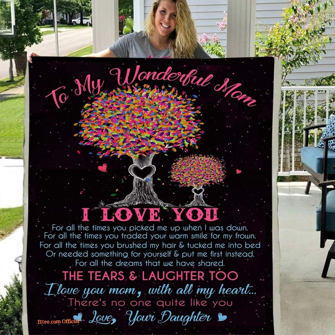 To My Mom Rose Throw Fleece Blanket Gift From Daughter Christmas Birthday Blanket To My Mom Rose Throw Fleece Blanket Gift From Daughter Christmas Birthday Blanket - Ettee - Birthday