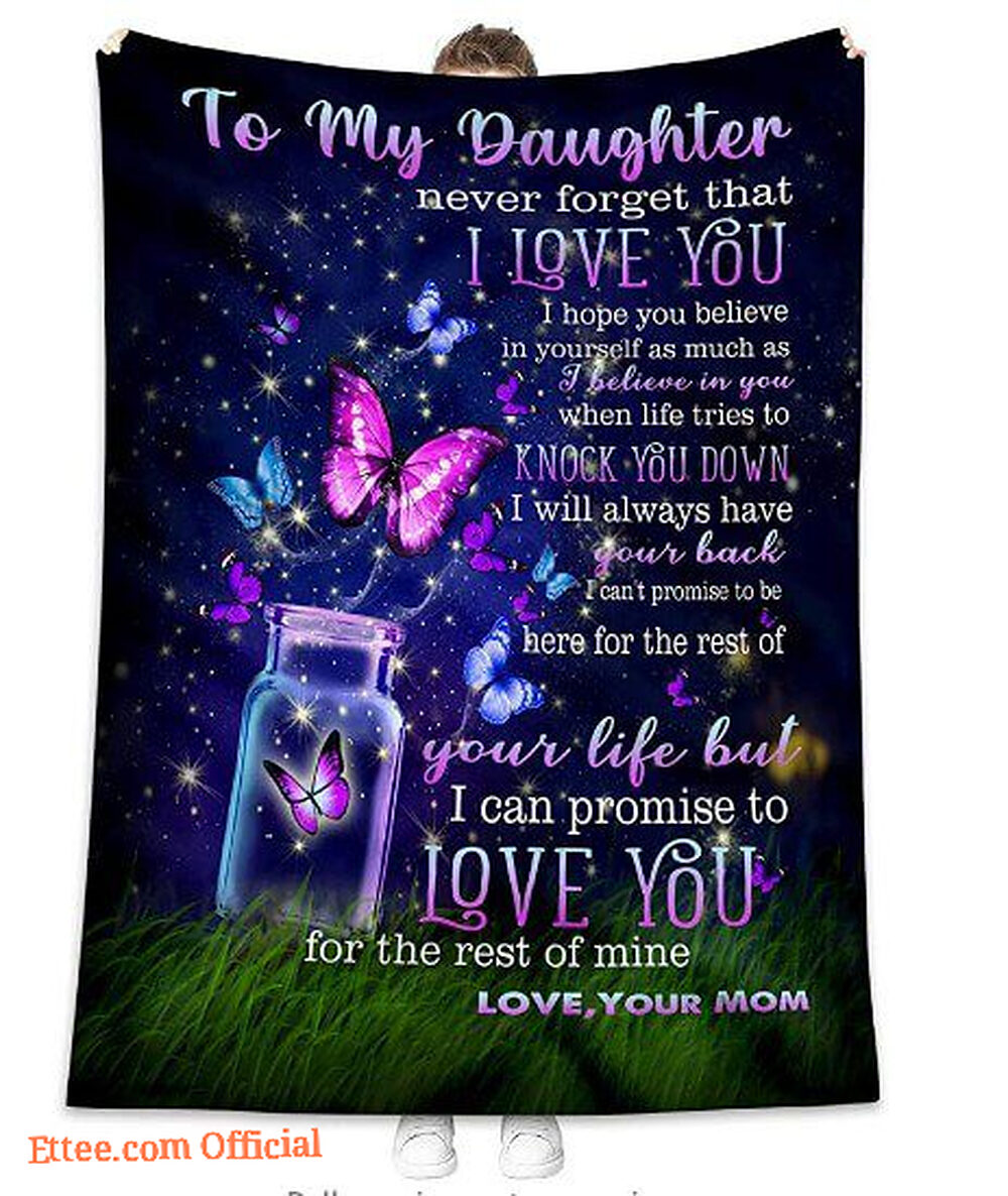 To My Mom Rose Throw Fleece Blanket Gift From Daughter Christmas Birthday Blanket To My Mom Rose Throw Fleece Blanket Gift From Daughter Christmas Birthday Blanket - Ettee - Birthday