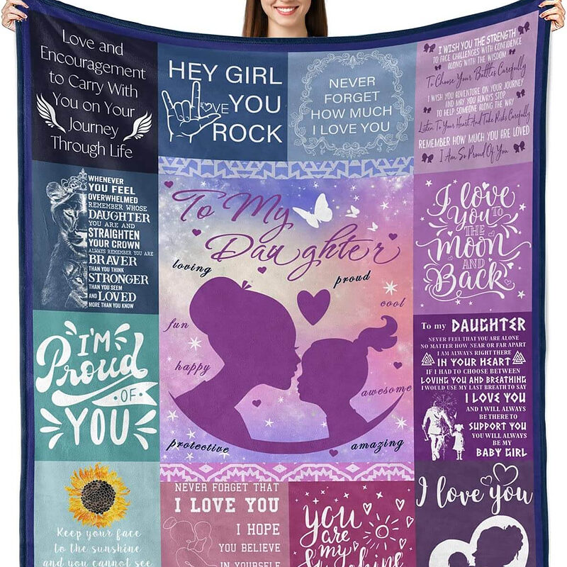 Daughter Blanket.Daughter Gifts.Daughter Gifts from Mom - Super King - Ettee
